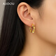 AJIDOU阿吉豆耳飾女時(shí)尚潮酷金屬風(fēng)耳環(huán)個(gè)性夸張半圓耳圈耳釘送女友