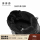 莎莎蘇[董潔同款]冬新款復古厚底加絨保暖切爾西短靴女棕色瘦瘦靴 黑色(加絨） 36