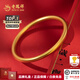 老鳳祥黃金手鐲足金999實(shí)心古法傳承素圈金手鐲結婚三金自戴送女友老婆 足金約15.3g(實(shí)心)56圈口現貨
