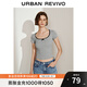 UR2025秋季新款女裝拼接蕾絲蝴蝶結(jié)裝飾短袖T恤UWM450088 淺灰花灰 M