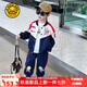 G.DUCKKIDS小黃鴨聯(lián)名奧特曼衣服男童套裝春秋季機車(chē)服兒童運動(dòng)服男孩子外套 藏青色 110 尺碼4~5歲【100-110cm】cm