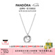 潘多拉（PANDORA）親情永恒吊墜項鏈頸飾925銀三枚圓環(huán)送母親七夕情人節(jié)禮物送女友 391455C01 60CM