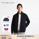 TOMMY HILFIGER25秋冬男裝雙面布休閑運動(dòng)立領(lǐng)寬松亞洲版開(kāi)衫衛衣外套 藏青色DW5 XL