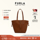 芙拉（FURLA）【七夕禮物】NET女士牛皮中號經(jīng)典菜籃子上班族通勤手提托特包 棕色