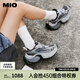 MIO【戚薇同款】米奧透氣老爹鞋厚底增高休閑運(yùn)動(dòng)鞋輪胎鞋女鞋網(wǎng)面鞋 灰/白/黑色 39