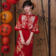 新中式紅色旗袍新娘高級訂婚禮服2025款敬酒服重工珠繡旗袍兩件套 高端-YD花禧(外套+旗袍）（無(wú)頭飾） 提花緞-面料帶花紋 S 建議體重80-90斤