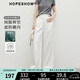 紅袖天絲棉休閑褲2025夏季新款女裝氣質(zhì)壓褶顯瘦質(zhì)感寬松百搭闊腿長褲 本白001 L