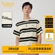 卡賓（CABBEEN）【肌理條紋】短袖T恤男2024夏季新款刺繡寬松戶外設(shè)計感上衣 橄欖綠88 XL /180/52