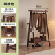 寫(xiě)奕實(shí)木衣架落地立式衣服架掛衣架臥室專(zhuān)用衣帽架置物架晾衣架帶掛鉤 【胡桃色】實(shí)木衣帽架60cm-帶掛鉤 可折疊