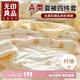 無(wú)印良品A類可水洗夏被四件套 夏季空調(diào)被芯薄被子200*230cm床單1.5米床