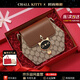 CHALL KITTY輕奢包包女包2025新款斜挎包單肩小圓包生日禮物高級(jí)感送女友老婆 咖啡色【定制禮盒裝】 小眾品牌時(shí)尚百搭通勤休閑