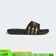 阿迪達(dá)斯 （adidas）男女運(yùn)動(dòng)拖鞋沙灘拖鞋腳底按摩EVA底時(shí)尚舒適春夏外穿休閑一腳蹬 Black/Metallic/Black【黑色】 M 9 / W 10=42 2/3