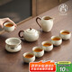 尚言坊汝窯功夫茶具整套高檔家用陶瓷泡茶茶壺茶杯個(gè)人專(zhuān)用器具全套裝