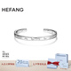 HEFANG何方珠寶蝴蝶符號(hào)手鐲百搭手飾輕奢高級(jí)感七夕情人節(jié)禮物送女友 銀色
