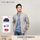 TOMMY HILFIGER【保暖抓絨】秋冬男簽字體刺繡立領(lǐng)重磅開(kāi)衫衛衣外套 灰色P8F 2XL （推薦：180-200斤）
