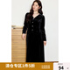 獨(dú)束大碼女裝V領(lǐng)絲絨長(zhǎng)袖襯衫2025春季新品胖mm通勤時(shí)尚休閑上衣 烏梅黑 XL (尺碼：3)