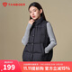 坦博爾羽絨服馬甲女立領(lǐng)寬松短款外搭羽絨背心外套TD336006 黑色 165 