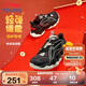 李寧（LI-NING）童鞋兒童運動(dòng)鞋男女大童輕質(zhì)回彈大logo新年款休閑鞋35YKCQ198-27