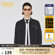 卡賓男裝潮流明線休閑夾克春新款字母棒球服合身A 煤黑色01 M /170/48