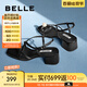 百麗（Belle）鐘楚曦同款珠珠女孩1.0新中式涼鞋女涼鞋B1887BL4 墨染黑-涼鞋 37 (235mm)