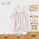 戴維貝拉（DAVE＆BELLA）初生嬰兒連體衣女寶寶衣服0-6個月新生兒外出服幼兒爬服秋季新款 粉底印花【現(xiàn)貨】 90cm （建議身高80-90cm）