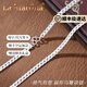 La Martina男士項鏈純銀古巴鏈小眾設計感2025新款吊墜生日禮物送男友 粗3mm長(cháng)50cm扁形馬鞭項鏈