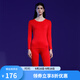 舒雅男女情侶款3A抗菌SmartValue保暖內衣套裝E5/19192W 女款E0/19247W中國紅 S
