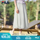 FILA斐樂官方梭織裙女2025夏季新款時(shí)尚休閑傘裙半身裙一步裙子 大地灰-GY L 170/70A/L