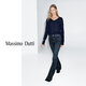 Massimo Dutti新季特惠2025女裝復(fù)古簡約高腰喇叭修身緊身牛仔褲05080624 深藍色 36 (165/66A)