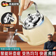 OQB德國304不銹鋼大容量燒水壺鳴笛開水壺家用煤氣燃?xì)怆姶艩t通用 全套加厚304不銹鋼正品保證 1ml 鳴音水壺-4L（高級奶油色）