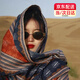 JIOESC披肩女薄款民族風茶卡鹽湖沙漠旅游國慶出游防曬外搭絲巾頭巾圍巾 敦煌紅 【長1.8m寬0.8m】