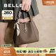 百麗包包女2025新商場同款真皮通勤菜籃子手提包BL828BX5預售 灰色 F