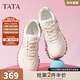 他她（TATA）云朵泡芙厚底慢跑鞋女休閑運動(dòng)鞋女老爹鞋秋WPC06CM4 白/銀（波紋款） 37