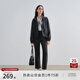 自巧小個子窄版直筒牛仔褲女2025新款彈力顯瘦法棍褲復(fù)古長褲 謐黑色九分褲 M 尺碼四