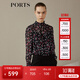 PORTS寶姿 新品女裝復古小立領(lǐng)長(cháng)袖襯衫LN9B010JPS019 黑色印花 XS (2)