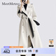 MeetMetro瑪依爾女神范收腰風(fēng)衣外套女2025秋季新款氣質(zhì)中長款大衣 杏色【現(xiàn)貨閃電發(fā)】 S