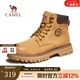 駱駝（CAMEL）【王俊凱同款】馬丁靴男秋冬2025新款大黃靴女戶外工裝靴登山鞋子 G122W7757TR金黃色（男 絨里款） 42