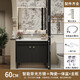 曲詩(shī)慕新款黑色法式復古落地浴室柜衛生間陶瓷一體洗臉盆洗手盆柜洗漱臺 L9-60智能方鏡款  包安裝