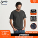 DENHAM新品城市輕戶外法式運(yùn)動白灰復(fù)古亨利領(lǐng)剪刀短袖T恤男 灰色 L