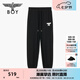BOY LONDON春夏男女同款休閑褲撞色印花一字袋束腳褲N15003 黑色 M