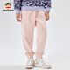 大嘴猴（paul frank）童裝兒童長(cháng)褲2025春秋款舒適休閑男女童多款運動(dòng)褲 22AF淺粉 100