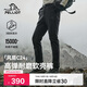 伯希和（Pelliot）[風(fēng)盾C24]戶外沖鋒軟殼褲男高彈抓絨登山褲女防風(fēng)褲114307167黑XL