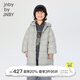 jnby by JNBY江南布衣童裝冬中長款羽絨服連帽保暖加厚柔軟女童兒童1NBC13650 068淺米灰 150 cm