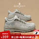 夢(mèng)特嬌（MONTAGUT）網(wǎng)面鞋男2025春秋新款透氣厚底網(wǎng)鞋男飛織輕便休閑運(yùn)動(dòng)登山鞋子男 灰色(運(yùn)動(dòng)碼) 41