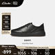 Clarks其樂(lè )Courtlite Pure新品男鞋復古時(shí)髦厚底運動(dòng)德訓休閑板鞋 黑色 261852817 41