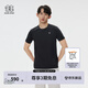 KOLON SPORT/可隆速干T恤 男子戶外運(yùn)動(dòng)圓領(lǐng)吸濕防曬UPF50+休閑短袖 LHRT5MN131-BK 黑色 XL 180/100A