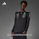 adidas梅賽德斯AMG馬石油F1車(chē)隊長(cháng)袖T恤男裝秋季阿迪達斯JW5364 黑色/白   L