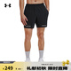 安德瑪（UNDERARMOUR）春夏Project Rock強(qiáng)森男子5英寸訓(xùn)練運(yùn)動短褲1384217 黑色001 XL