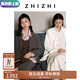 致知ZHIZHI 憶蘿月 夏日羊毛經(jīng)典平駁領(lǐng)西裝25年秋季新款通勤套裝 摩卡色（憶蘿月） S