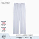 Calvin Klein內衣25春夏新款男士松緊提花腰邊ck純棉府綢休閑家居睡褲NM2830T9Z-白底條紋XL